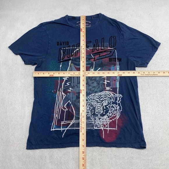 David Buffalo Bitton Graphic Tee Thrifted Vintage Style Size L - Picture 5 of 11
